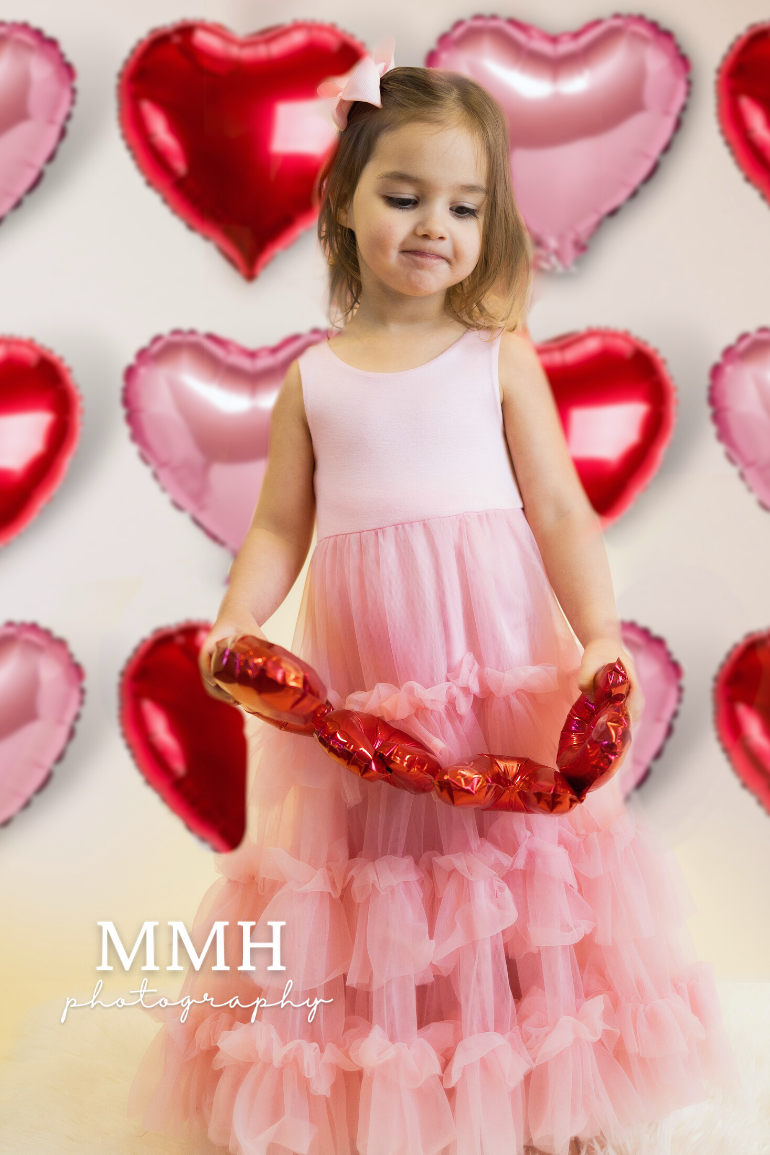 Kate I HEART You-Valentinstag Herz-Hintergrund von Melissa McCraw-Hummer - Kate Backdrop.de