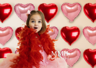 Kate I HEART You-Valentinstag Herz-Hintergrund von Melissa McCraw-Hummer - Kate Backdrop.de