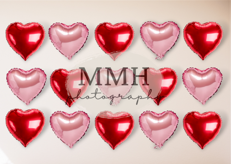 Kate I HEART You-Valentinstag Herz-Hintergrund von Melissa McCraw-Hummer - Kate Backdrop.de