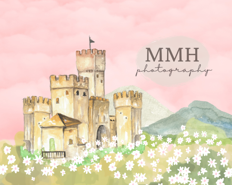 Kate Once Upon a Time-Princess Castle Hintergrund von Melissa McCraw-Hummer - Kate Backdrop.de