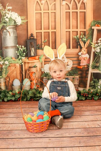 Kate Osterhase Brauner Türhintergrund für Fotografie - Kate Backdrop.de