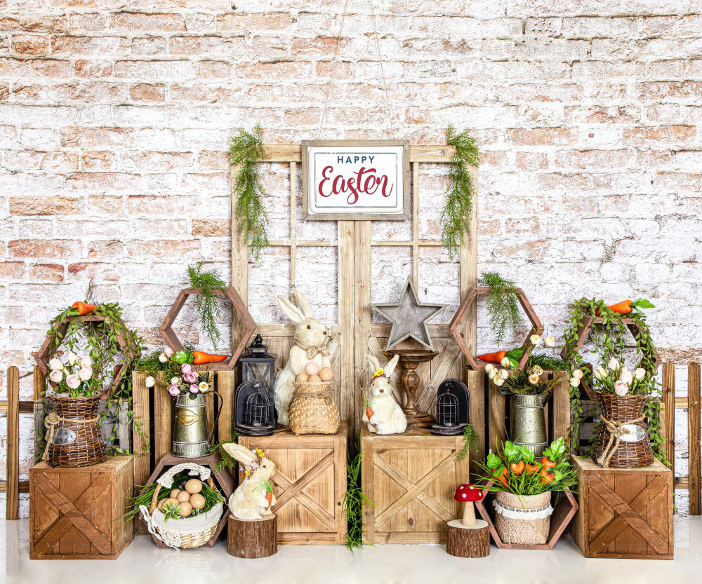 Kate Osterhase Backsteinmauer Hintergrund für Fotografie - Kate Backdrop.de