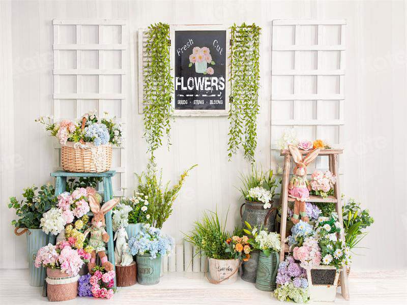 Kate Spring Flower Shop Elegante Ostern Hintergrund für Fotografie - Kate Backdrop.de