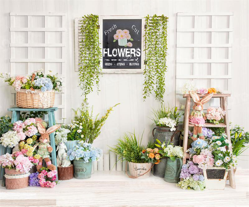 Kate Spring Flower Shop Elegante Ostern Hintergrund für Fotografie - Kate Backdrop.de