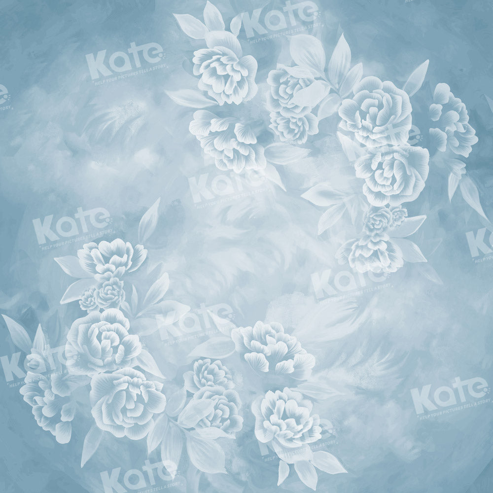 Kate Fine Art Blue Floral Hintergrundbild von GQ - Kate Backdrop.de