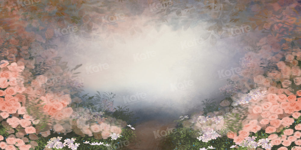 Kate Fine Art Pink Floral Garden Hintergrundbild von GQ - Kate Backdrop.de