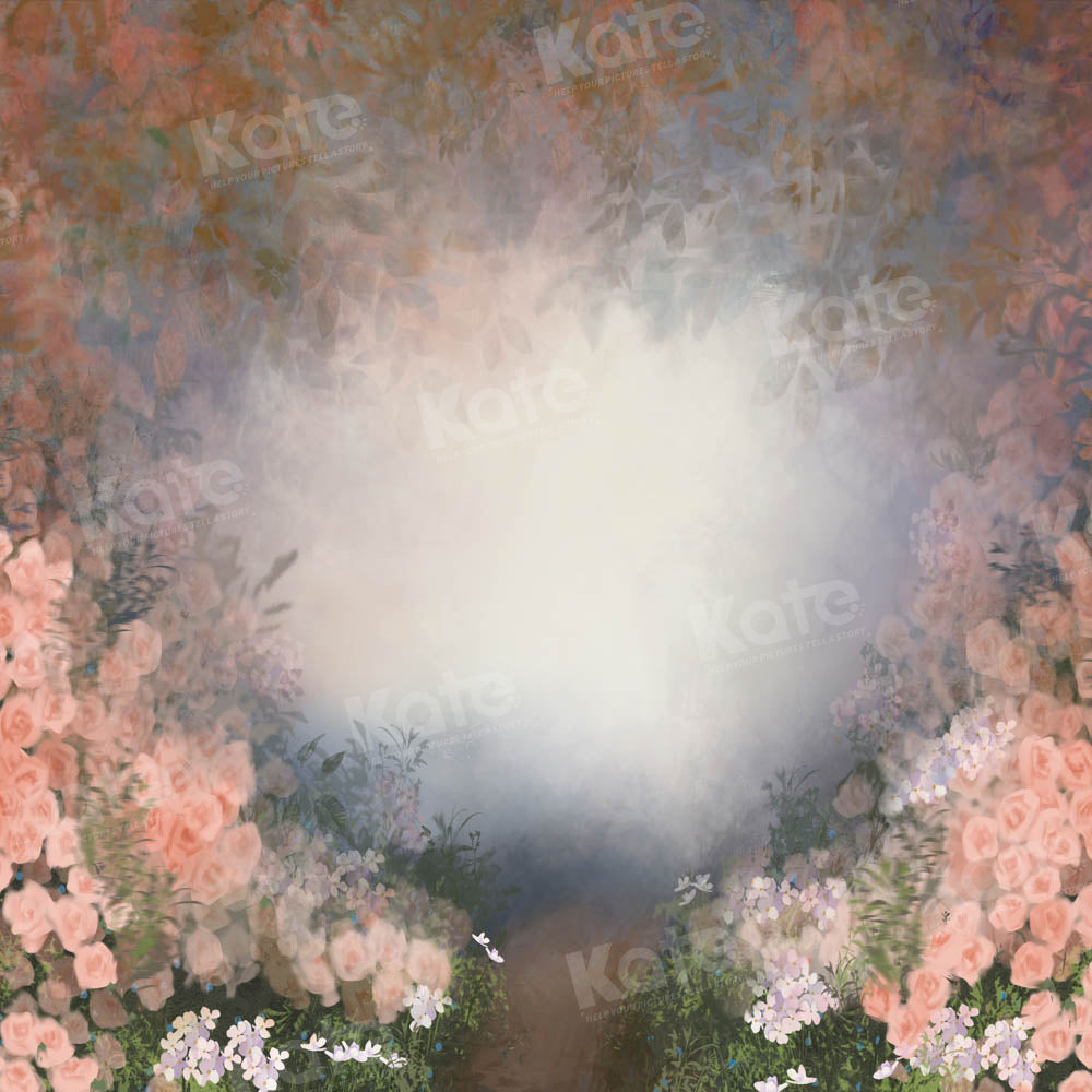 Kate Fine Art Pink Floral Garden Hintergrundbild von GQ - Kate Backdrop.de