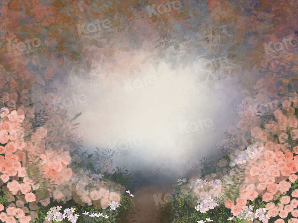 Kate Fine Art Pink Floral Garden Hintergrundbild von GQ - Kate Backdrop.de