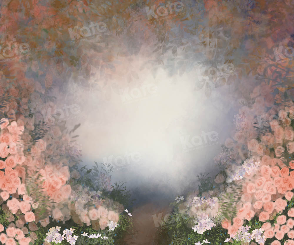 Kate Fine Art Pink Floral Garden Hintergrundbild von GQ - Kate Backdrop.de