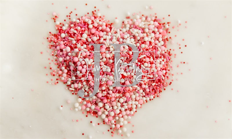 Kate Herz Sprinkles Hintergrund von JB Fotografie - Kate Backdrop.de