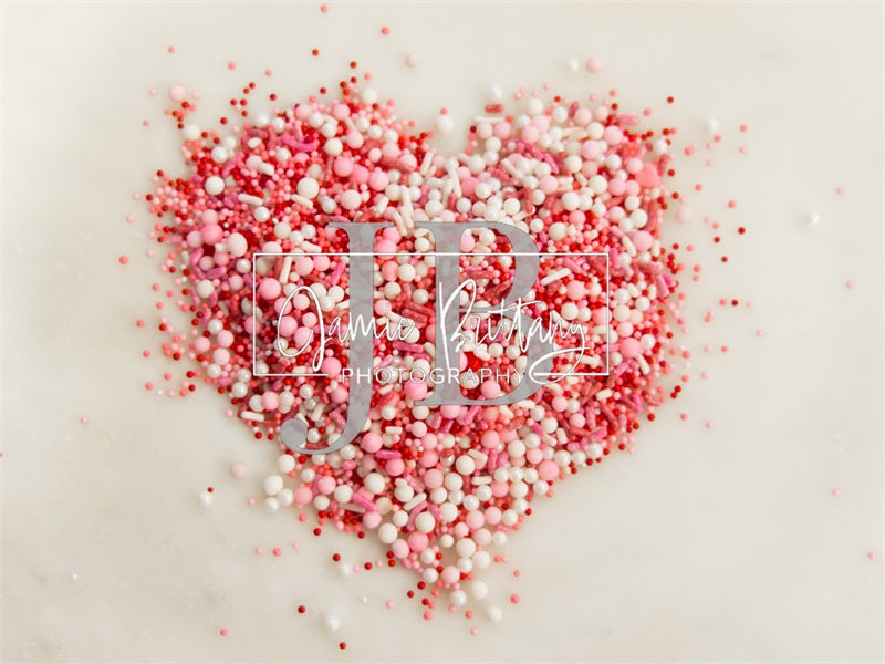 Kate Herz Sprinkles Hintergrund von JB Fotografie - Kate Backdrop.de