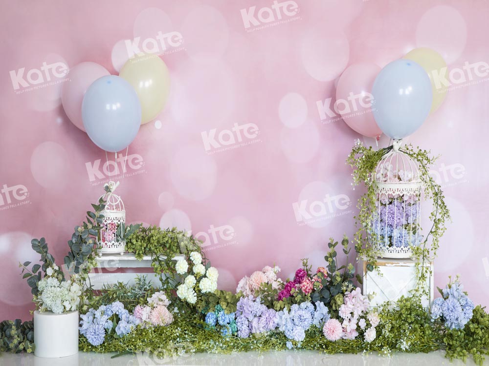 Kate Frühling Blumen Ballons Hintergrund von Emetselch - Kate Backdrop.de