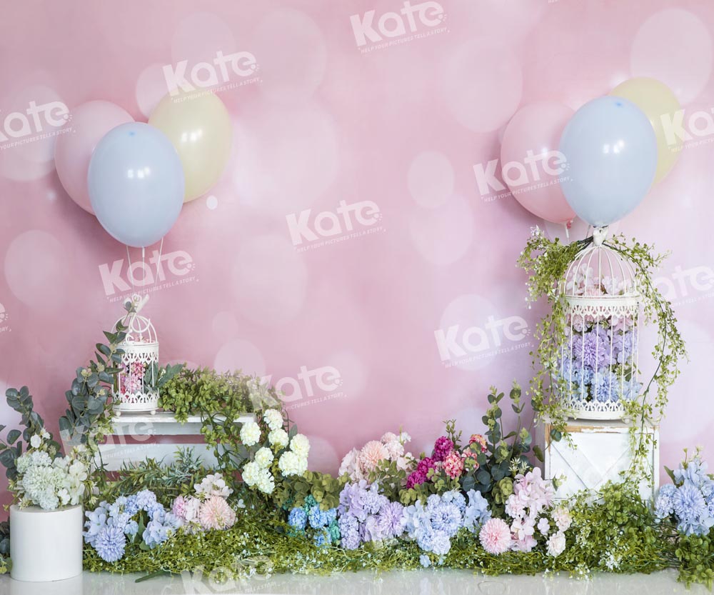 Kate Frühling Blumen Ballons Hintergrund von Emetselch - Kate Backdrop.de