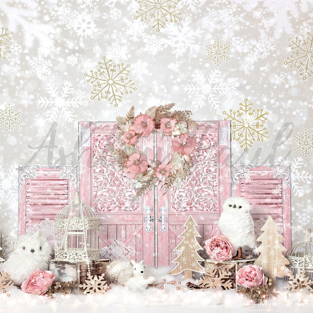 Kate Shabby Chic Wintertiere Hintergrund von Ashley Paul - Kate Backdrop.de