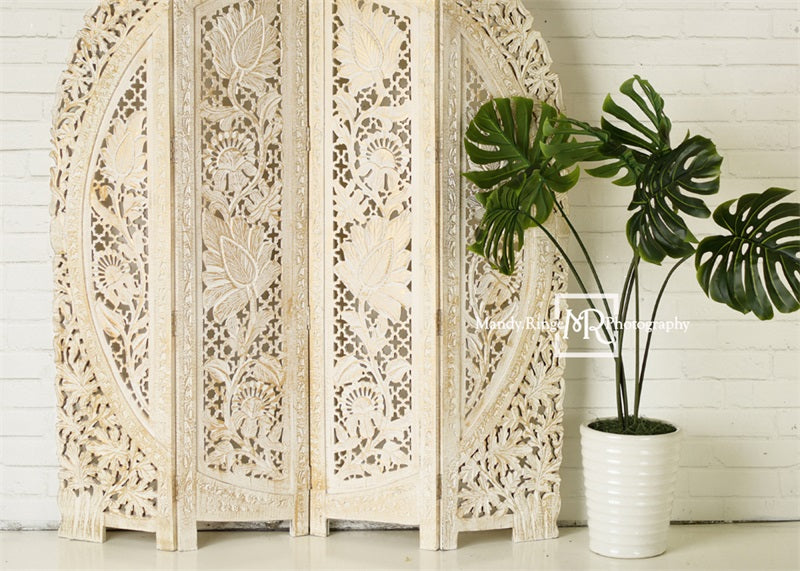 Kate Einfacher Boho-Schirm und Pflanzen-Hintergrund von Mandy Ringe Photography - Kate Backdrop.de