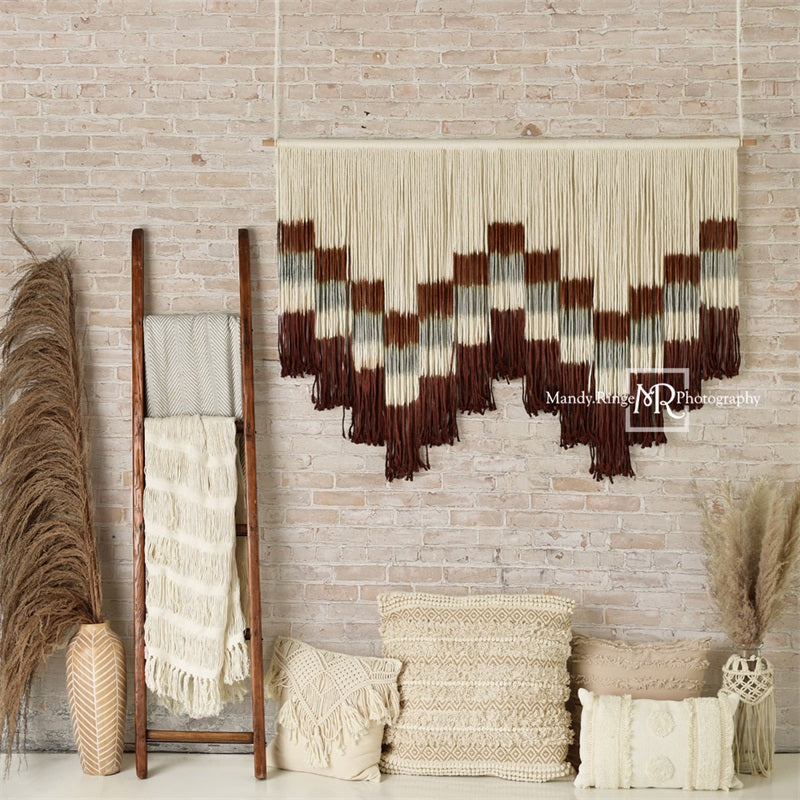 Kate Südwestliche Boho-Makrame- und Pampas-Hintergrundkulisse von Mandy Ringe Photography - Kate Backdrop.de