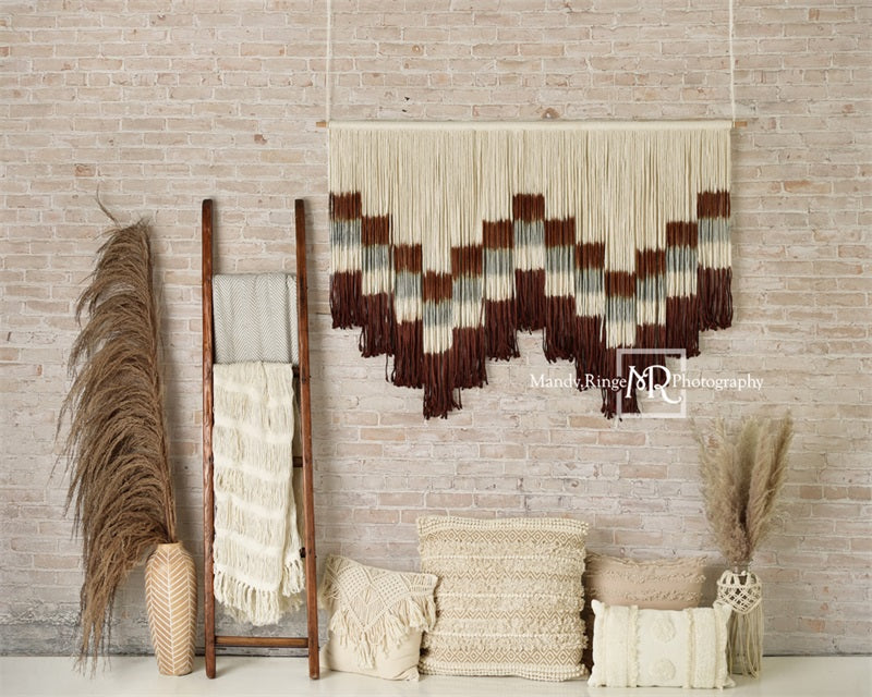 Kate Südwestliche Boho-Makrame- und Pampas-Hintergrundkulisse von Mandy Ringe Photography - Kate Backdrop.de