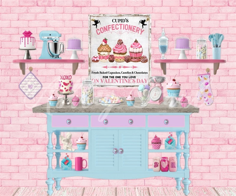 Kate Amoretten Valentines Bäckerei Hintergrund von Ashley Paul - Kate Backdrop.de