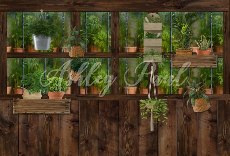 Kate Holz-Pflanzen-Hintergrund von Ashley Paul - Kate Backdrop.de