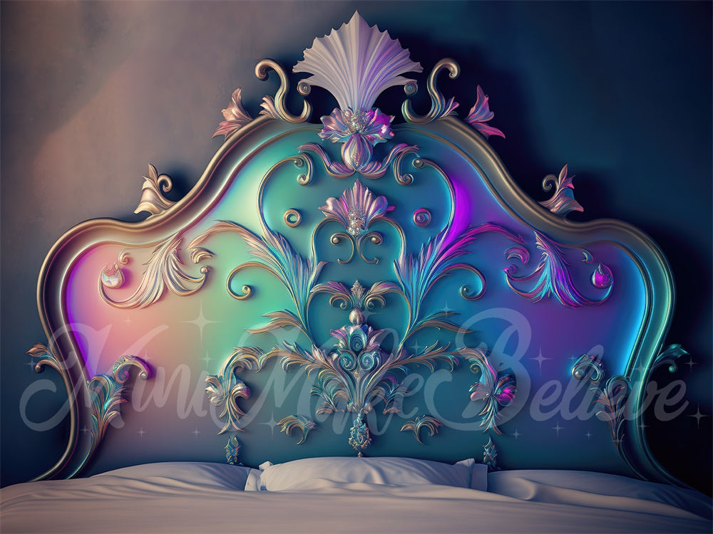 Kate Schillernde verschnörkelte Valentine Boudoir Kopfteil Hintergrund von Mini MakeBelieve
