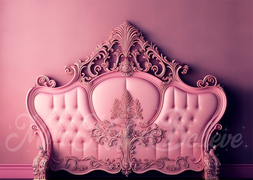 Kate Valentine Pink Verziertes Boudoir Kopfteil Hintergrund von Mini MakeBelieve