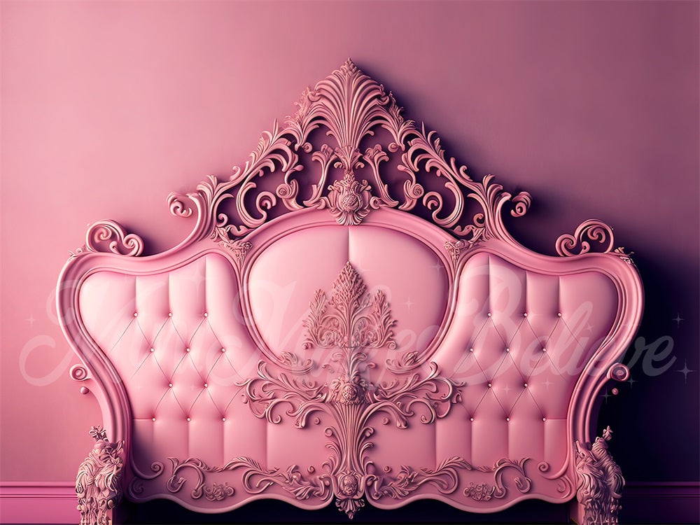 Kate Valentine Pink Verziertes Boudoir Kopfteil Hintergrund von Mini MakeBelieve