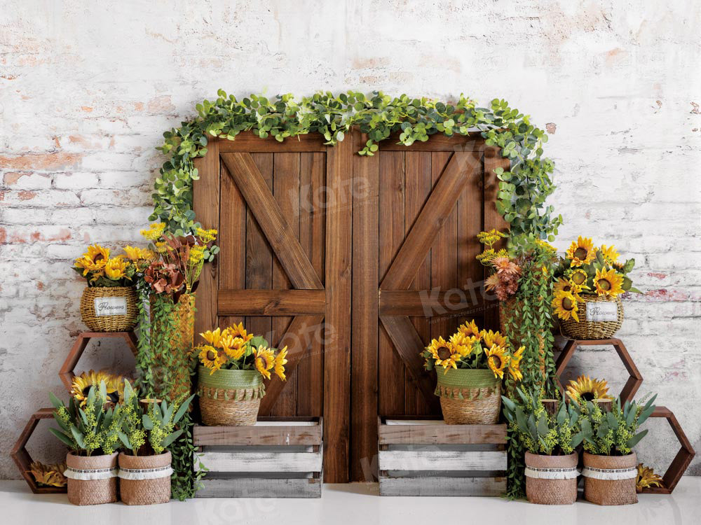 Kate Frühling Sonnenblume Tür Hintergrund von Emetselch - Kate Backdrop.de
