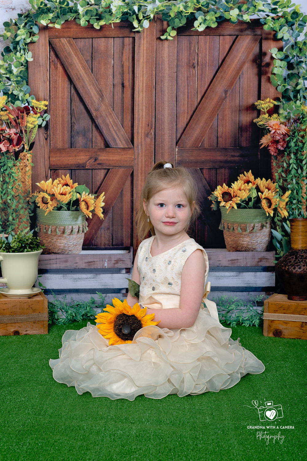 Kate Frühling Sonnenblume Tür Hintergrund von Emetselch - Kate Backdrop.de