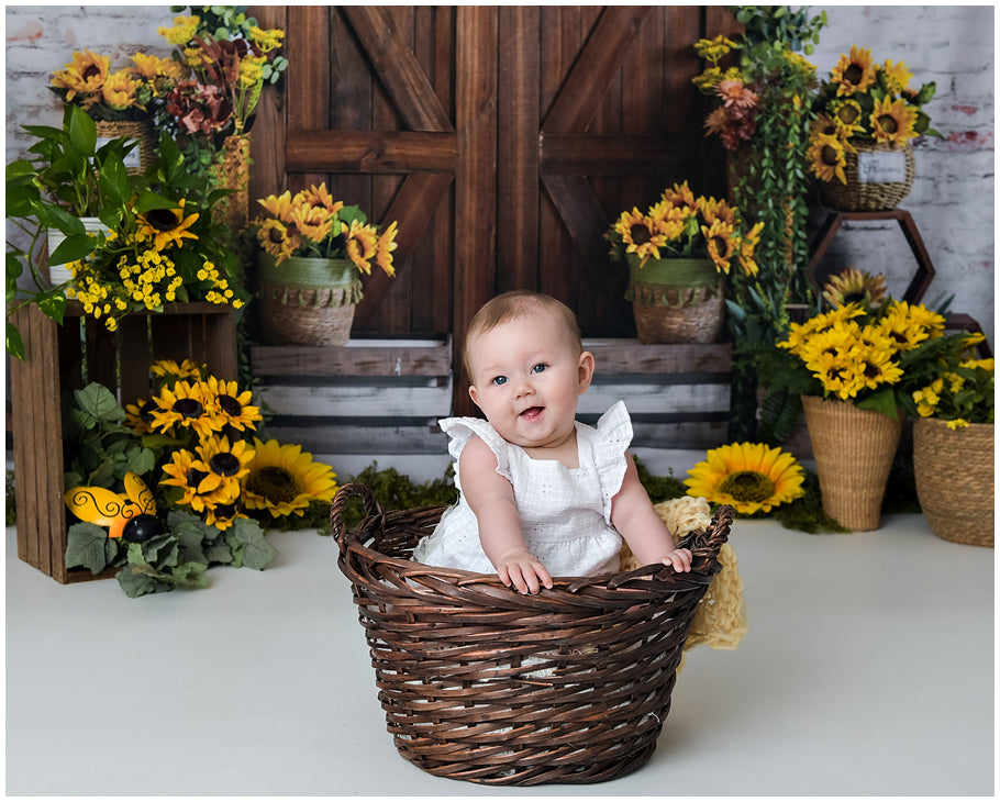 Kate Frühling Sonnenblume Tür Hintergrund von Emetselch - Kate Backdrop.de