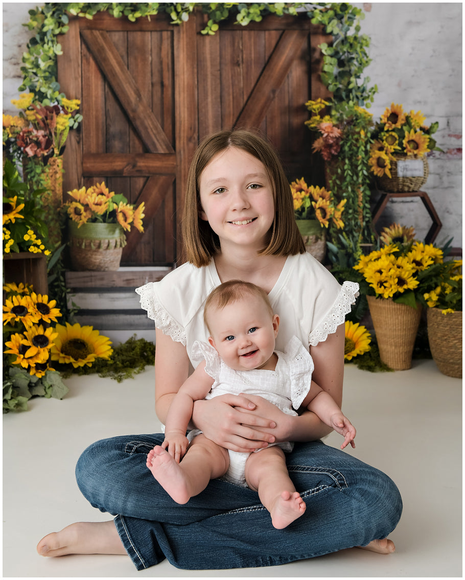 Kate Frühling Sonnenblume Tür Hintergrund von Emetselch - Kate Backdrop.de