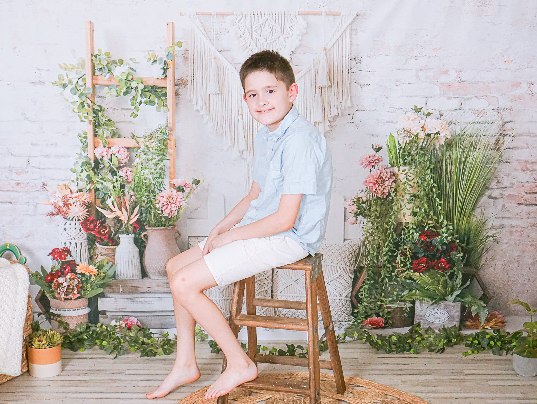 Kate Frühling Boho Blume Hintergrund von Emetselch - Kate Backdrop.de