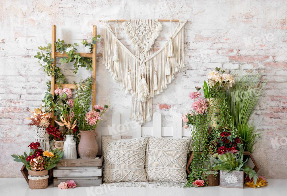 Kate Frühling Boho Blume Hintergrund von Emetselch - Kate Backdrop.de