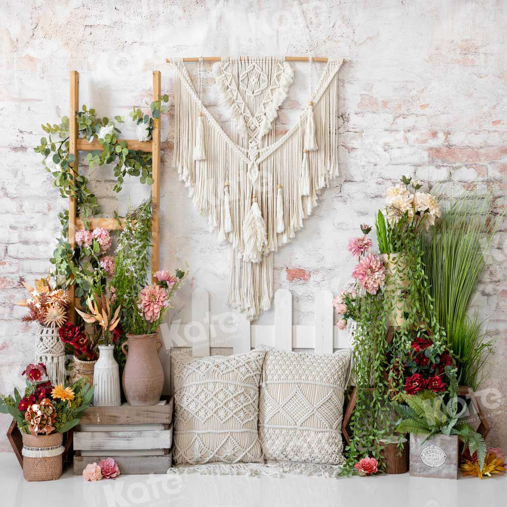 Kate Frühling Boho Blume Hintergrund von Emetselch - Kate Backdrop.de