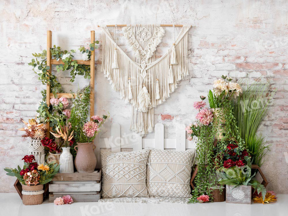Kate Frühling Boho Blume Hintergrund von Emetselch - Kate Backdrop.de