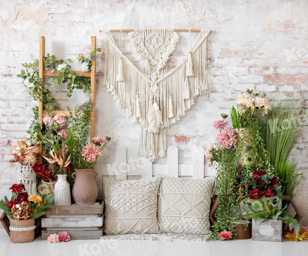 Kate Frühling Boho Blume Hintergrund von Emetselch - Kate Backdrop.de