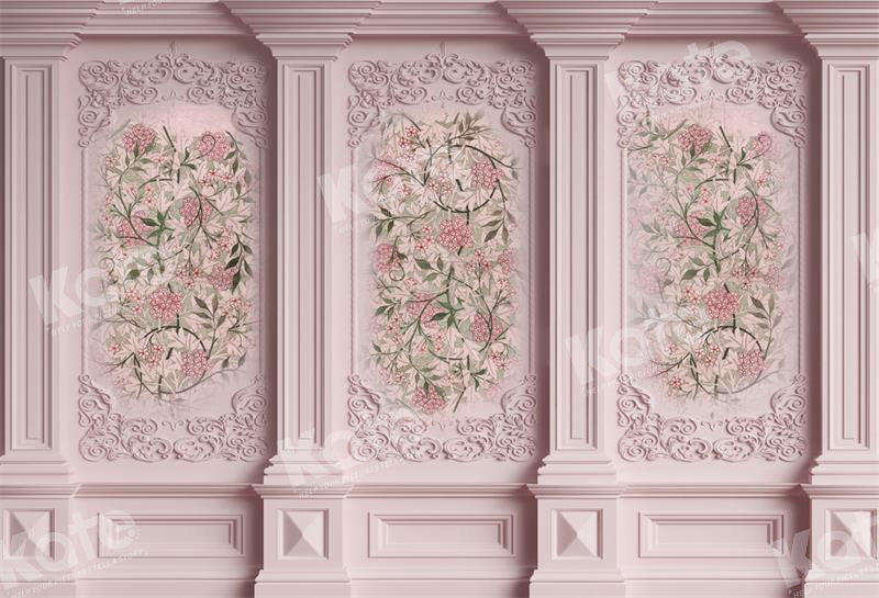 Kate Rosa Vintage Floral Wandhintergrund für Fotografie