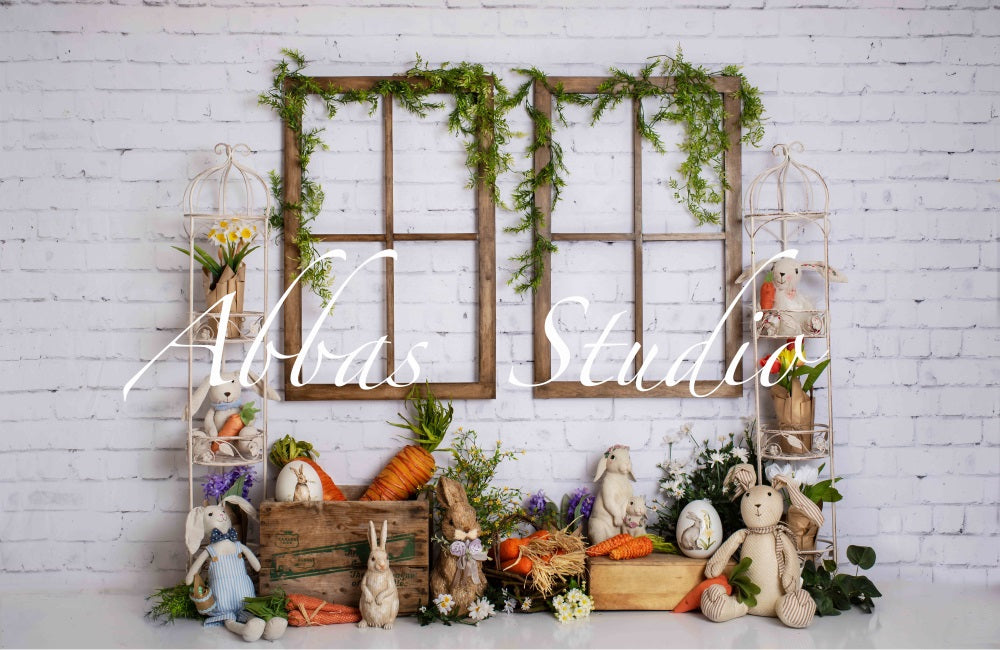 Kate Osterhase Garten Wandhintergrund von Abbas Studio - Kate Backdrop.de