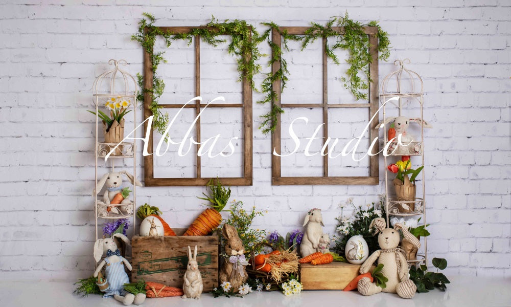 Kate Osterhase Garten Wandhintergrund von Abbas Studio - Kate Backdrop.de