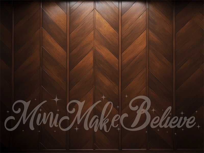 Kate Braunes Holzparkett Wandtafel Hintergrund von Mini MakeBelieve - Kate Backdrop.de