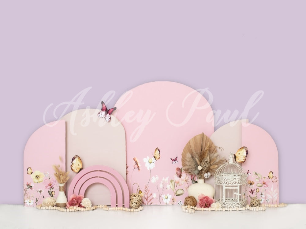 Kate Party Cake Smash Lila Hintergrundkulisse von Ashley Paul - Kate Backdrop.de