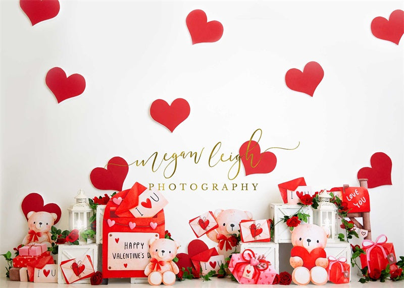 Kate Valentine's Day Liebesbriefe Hintergrund von Megan Leigh Photography - Kate Backdrop.de
