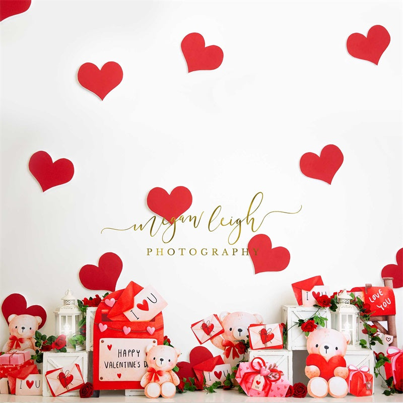 Kate Valentine's Day Liebesbriefe Hintergrund von Megan Leigh Photography - Kate Backdrop.de