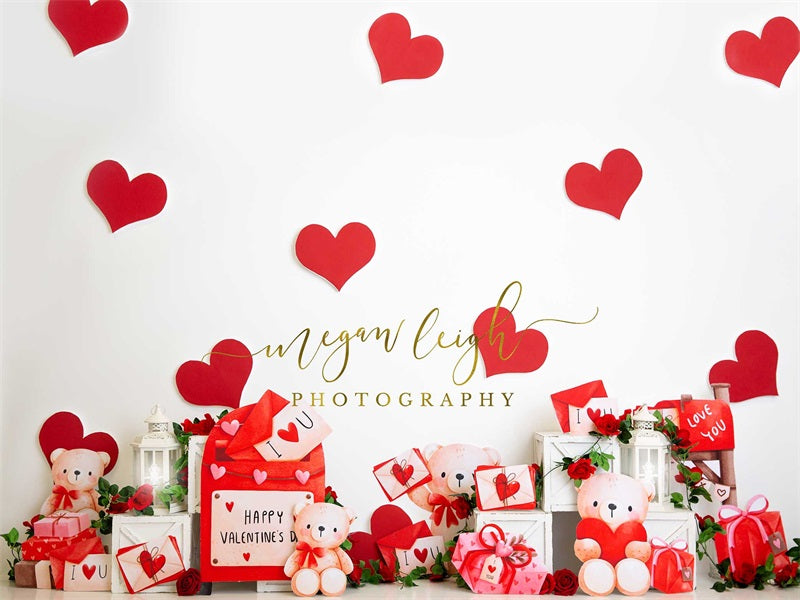 Kate Valentine's Day Liebesbriefe Hintergrund von Megan Leigh Photography - Kate Backdrop.de