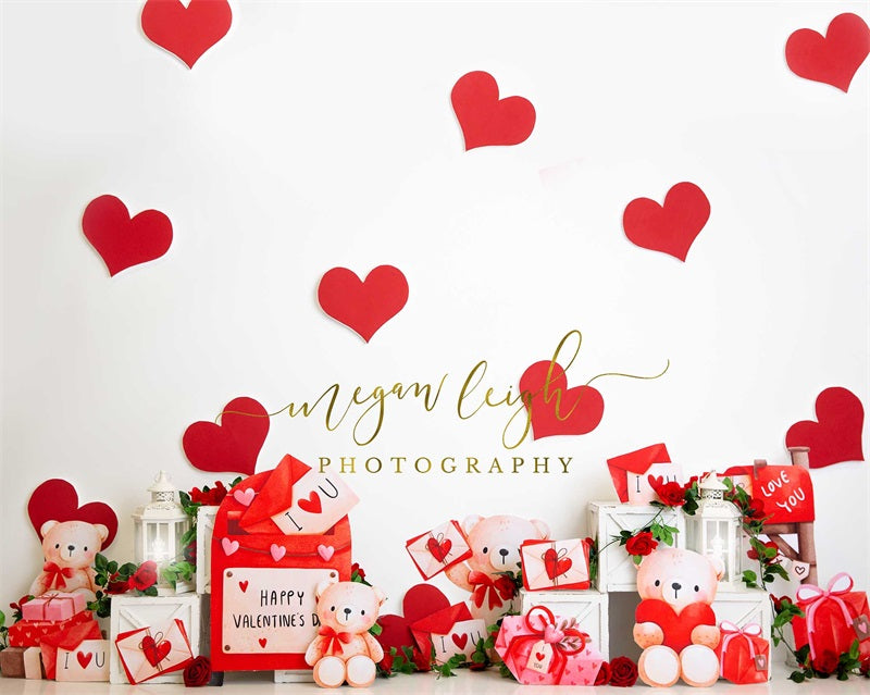 Kate Valentine's Day Liebesbriefe Hintergrund von Megan Leigh Photography - Kate Backdrop.de