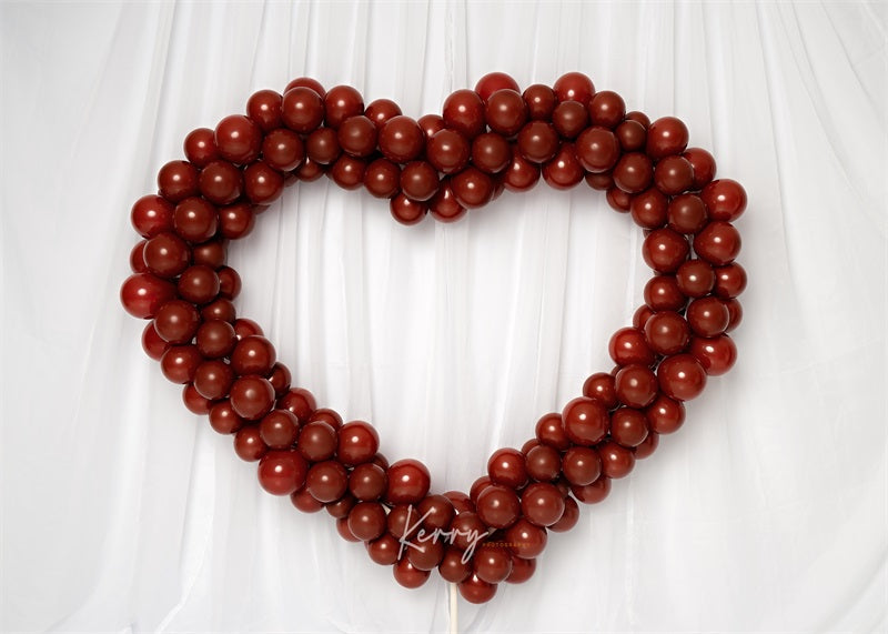 Kate Valentines Red Ballon Bogen Hintergrund von Kerry Anderson - Kate Backdrop.de