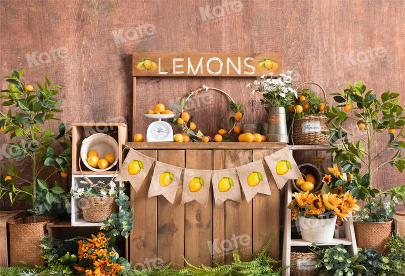 Kate Frühling/Sommer Zitronenfrische Kulisse für Fotografie - Kate Backdrop.de