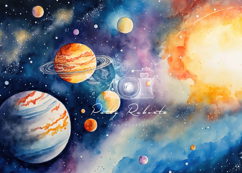 Kate Outer Space Kuchen Smash Hintergrund von Patty Roberts - Kate Backdrop.de