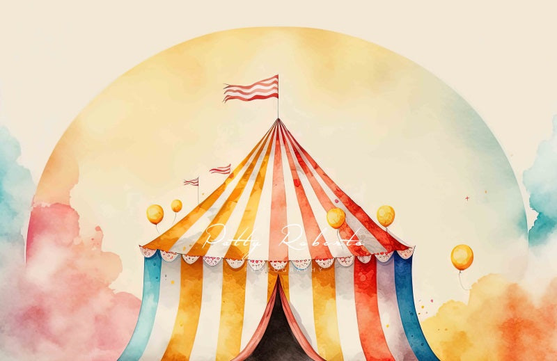 Kate Vintage bunten Zirkus Hintergrund von Patty Roberts - Kate Backdrop.de