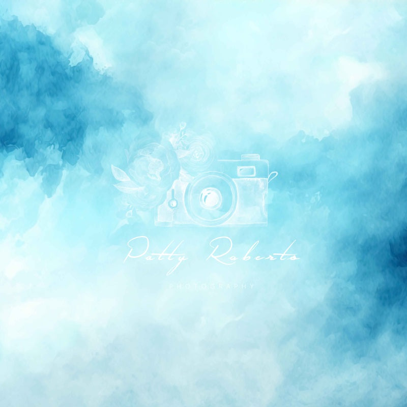 Kate Fine Art Aquarell Blauer Nebel Hintergrund von Patty Roberts - Kate Backdrop.de