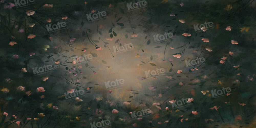 Kate Blumengarten Grüner Hintergrund von GQ - Kate Backdrop.de